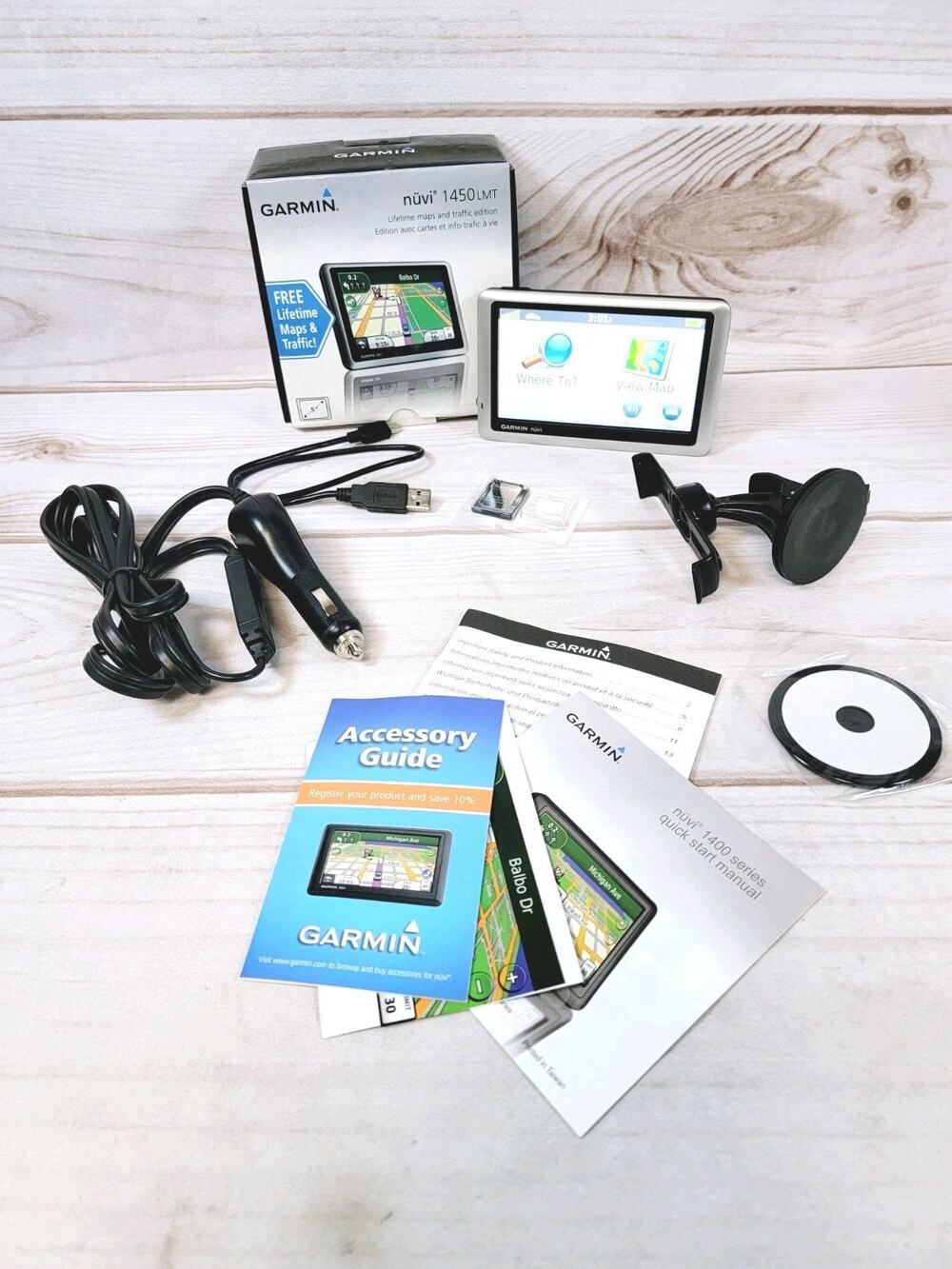 Garmin Nuvi 1450LMT GPS 5" Lifetime Maps Traffic Car Navigation Fully Tested